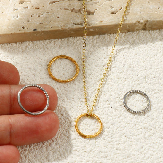 Immagine di 2 Pz Ecologico 316 Acciaio inossidabile Gioielli per Piercing Chiusura Ad Anello Con Click Segmentato Snodato All'Ingrosso Tondo Spirale Multicolore