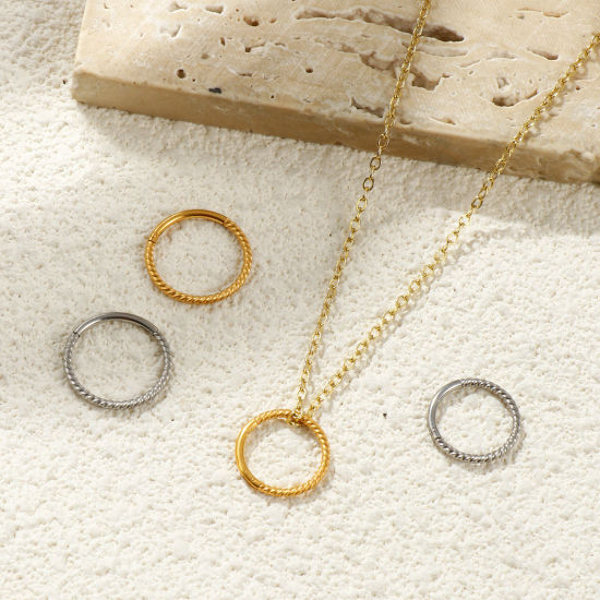 Immagine di 2 Pz Ecologico 316 Acciaio inossidabile Gioielli per Piercing Chiusura Ad Anello Con Click Segmentato Snodato All'Ingrosso Tondo Spirale Multicolore