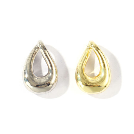 Immagine di 2 Pz Ecologico Ottone Ciondoli All'Ingrosso Vero Oro Placcato Goccia Filigrana 18mm x 12mm