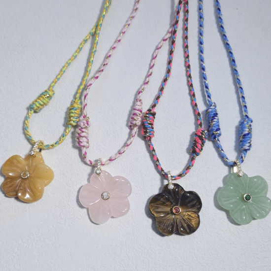 Bild von Edelstein & Messing Charms Großhandel 18K Vergoldet Bunt Blumen 29mm x 25mm