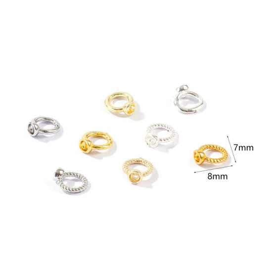 Bild von Messing Schnur Endkappen Großhandel für Halskette oder Armband Echtgold plattiert 8mm x 7mm