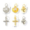 Picture of Eco-friendly Brass Charms Wholesale Real Gold Plated Shell Cross