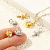 Picture of Eco-friendly Brass Charms Wholesale Real Gold Plated Shell Cross