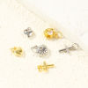 Picture of Eco-friendly Brass Charms Wholesale Real Gold Plated Shell Cross