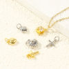 Picture of Eco-friendly Brass Charms Wholesale Real Gold Plated Shell Cross