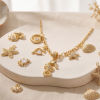 Picture of Brass Ocean Jewelry Charms Wholesale 18K Gold Plated Shell Star Fish