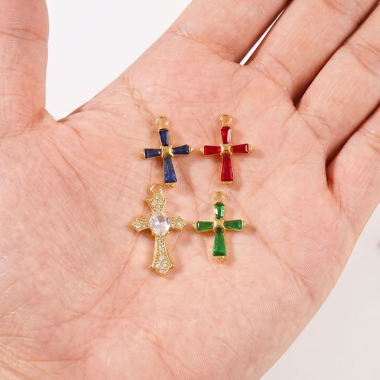 Picture of Eco-friendly PVD 304 Stainless Steel Religious Pendants Wholesale 18K Real Gold Plated Cross