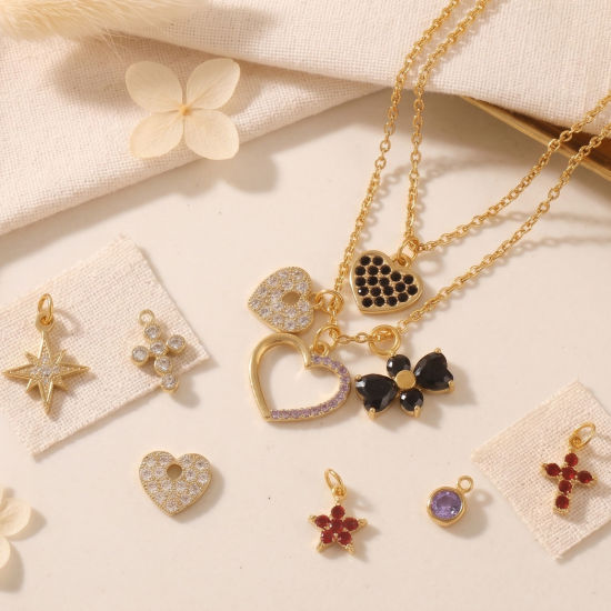 Picture of Eco-friendly PVD 304 Stainless Steel Charms Wholesale 18K Real Gold Plated