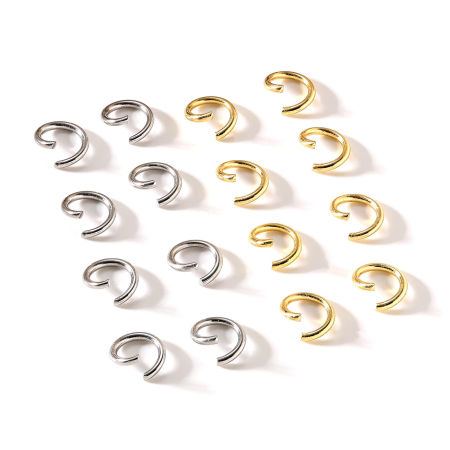 Picture of Eco-friendly 304 Stainless Steel Open Jump Rings Findings For Jewelry Making Wholesale Round