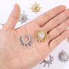 Picture of 1 Piece Brass Charms Wholesale Multicolor Micro Pave Clear Cubic Zirconia