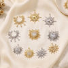 Picture of 1 Piece Brass Charms Wholesale Multicolor Micro Pave Clear Cubic Zirconia