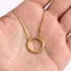 Picture of 1 Piece Brass Simple Charm Holder Necklace Wholesale Circle Ring