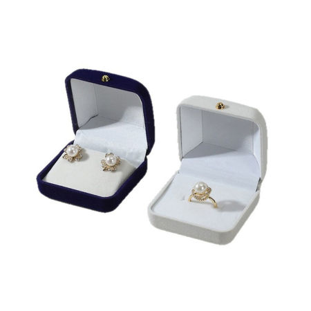 Immagine di 1 Pz Velluto & Ferro Portagioie per Collana, Braccialetto, Anello, Confezione Regalo Multicolore
