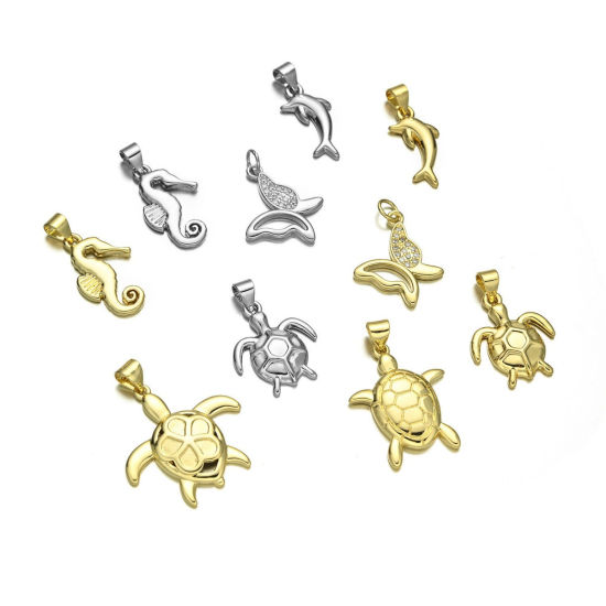 Bild von Messing Ozean Schmuck Charm-Anhänger Großhandel Bunt