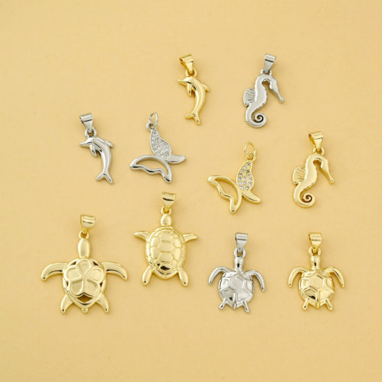Bild von Messing Ozean Schmuck Charm-Anhänger Großhandel Bunt