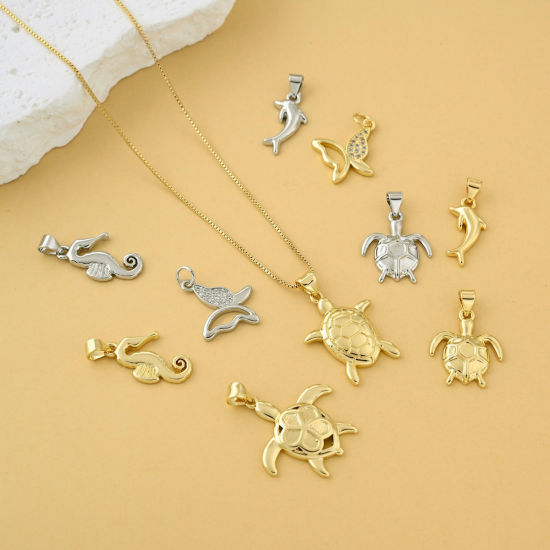 Bild von Messing Ozean Schmuck Charm-Anhänger Großhandel Bunt