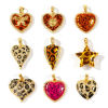 Image de 2 Pcs Pendentif Breloque En Gros en Laiton Plaqué Or 18K Léopard