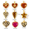 Image de 2 Pcs Pendentif Breloque En Gros en Laiton Plaqué Or 18K Léopard
