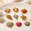 Image de 2 Pcs Pendentif Breloque En Gros en Laiton Plaqué Or 18K Léopard