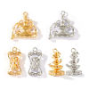 Picture of Eco-friendly Brass Charms Wholesale Real Gold Plated Hourglass 3D