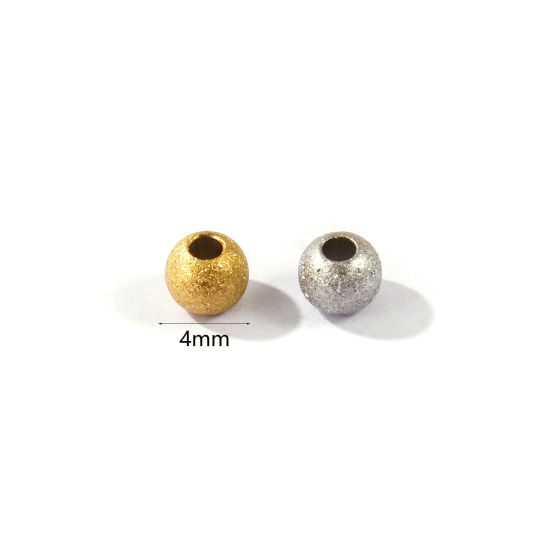 Picture of Eco-friendly 304 Stainless Steel Beads For DIY Jewelry Making Wholesale Multicolor Round Sparkledust 4mm Dia., Hole: Approx 1.4mm