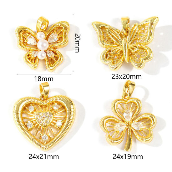Imagen de 2 Unidades Latón Style Of Royal Court Character Colgantes Charms Al Por Mayor Chapado en Oro de 18K Encaje Hueco