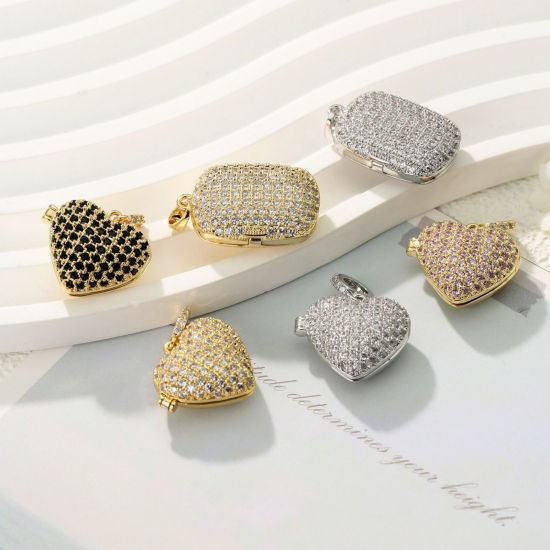 Immagine di 1 Pz Ottone Micro Intarsio Ciondoli All'Ingrosso Multicolore Geometrica Trasparente Cubic Zirconiae