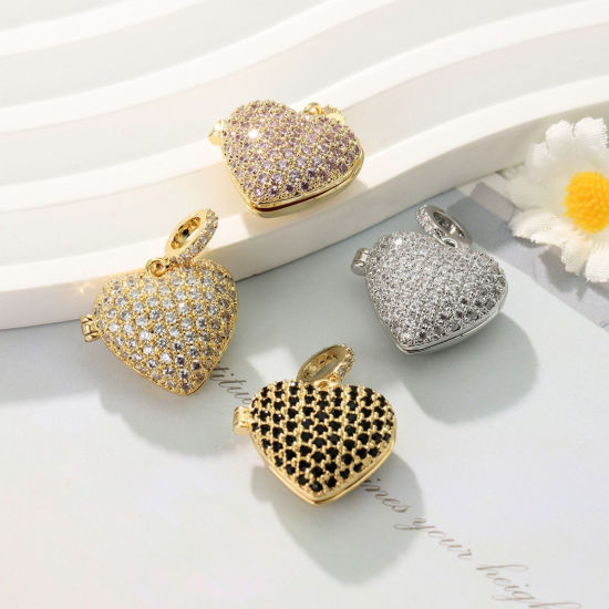 Immagine di 1 Pz Ottone Micro Intarsio Ciondoli All'Ingrosso Multicolore Geometrica Trasparente Cubic Zirconiae