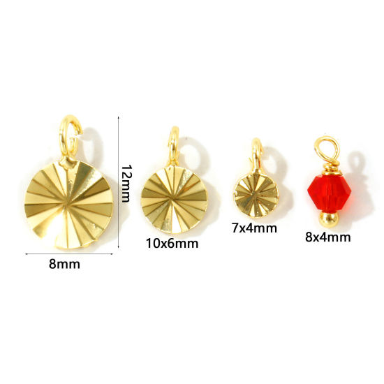 Picture of 5 PCs Eco-friendly Brass Charms Wholesale, 18K Real Gold Plated