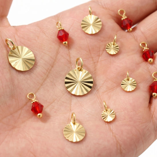 Picture of 5 PCs Eco-friendly Brass Charms Wholesale, 18K Real Gold Plated