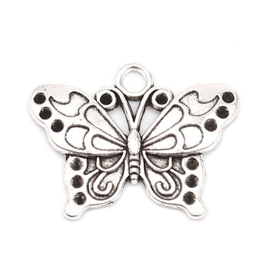 Immagine di Zinc Based Alloy Insect Charms Multicolor Butterfly Animal 24mm x 19mm