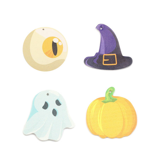 PU Leather Pendants Halloween Pumpkin の画像
