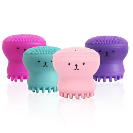 Silicone Cleansing Brush Octopus 5.5cm x 4.5cm, 1 Piece