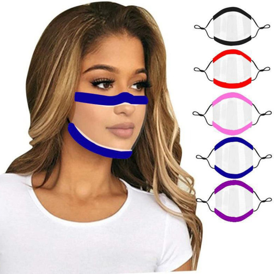 Immagine di PET Adults Reusable Dustproof Mouth Masks With Clear Window Visible Expression For Deaf And Hard Of Hearing Anti-fog