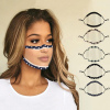 Picture of PET Adults Reusable Dustproof Mouth Masks With Clear Window Visible Expression For Deaf And Hard Of Hearing Anti-fog