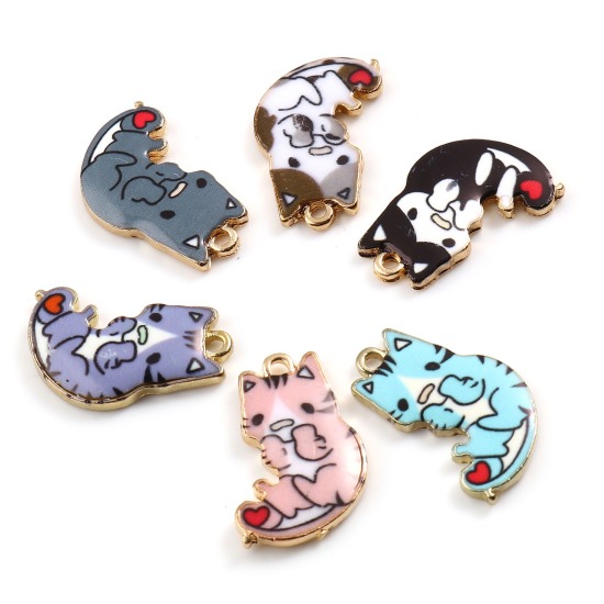 Imagen de Zinc Based Alloy Pendants Cat Animal