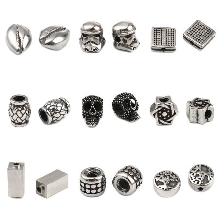 Stainless Steel Beads Antique Silver Color