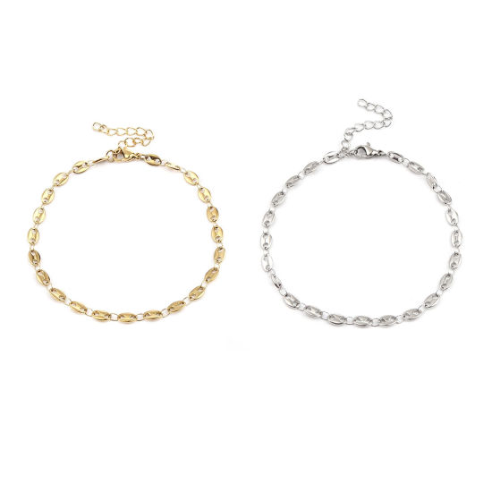 Immagine di 1 Pz Placcatura Sottovuoto Acciaio Inossidabile Braccialetti Multicolore Chicchi di caffè