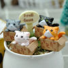 Picture of PVC Ornaments Decorations Cat Animal Orange 30mm x 28mm, 1 Piece
