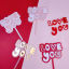 Bild von Acryl Kuchen Einlegekarten Rot Message " I Love you " 11cm, 1 Stück
