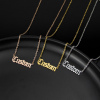 Imagen de 1 Unidad Acero Inoxidable Collar con Nombre Personalizado Colgante con Letra Personalizada