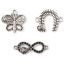 Изображение Zinc Based Alloy Insect Charms Butterfly Animal Antique Silver Color Ladybird 15mm x 15mm, 200 PCs