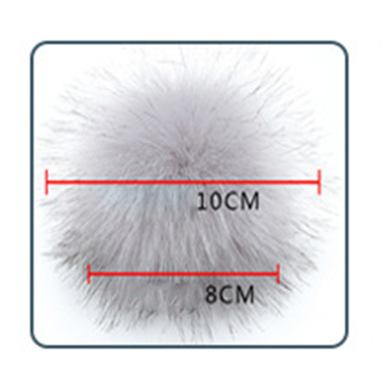 Picture of Plush Pom Pom Balls With Snap Button Red Round 10cm Dia., 2 PCs