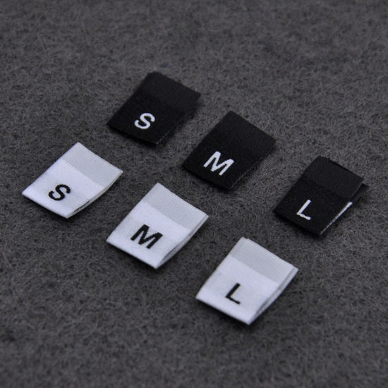 Picture of Polyester Label Tag For Clothing Black & White