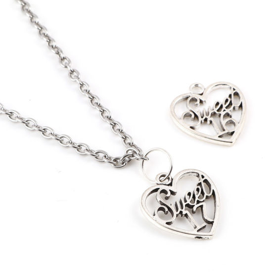 Immagine di Lega di Zinco Charms Cuore Multicolore Filigrana 21mm x 19mm , 20 Pz