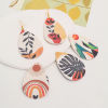 Picture of PU Leather Pendants Drop Multicolor Natural Scenery 5.6cm x 3.8cm