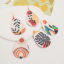 Picture of PU Leather Pendants Drop Multicolor Natural Scenery 5.6cm x 3.8cm