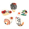 Picture of PU Leather Pendants Drop Multicolor Natural Scenery 5.6cm x 3.8cm