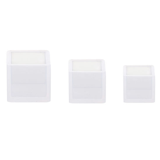 Picture of Silicone Resin Mold For Jewelry Making Cube White