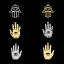 Picture of Stainless Steel Religious Pendants Multicolor Hamsa Symbol Hand